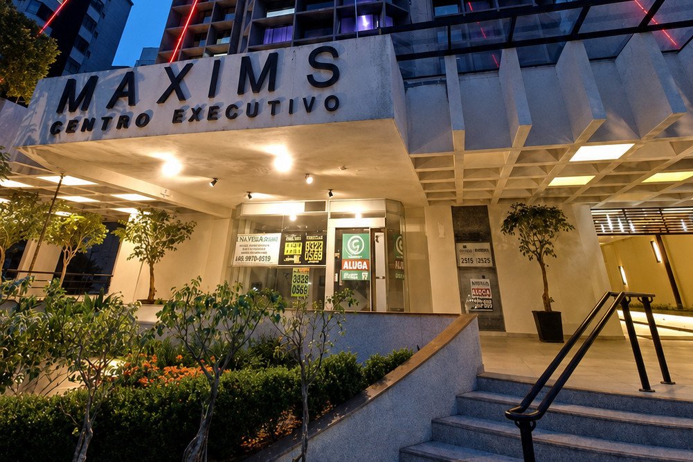 Entrada do Maxims Centro Executivo, na Av. Rio Branco 354, onde fica a Clínica Eduardo Parente